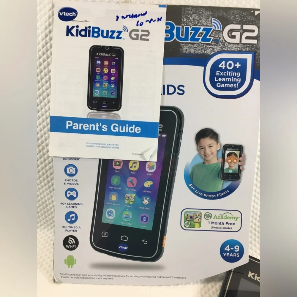 KidiBuzz G2 Kids Black VTech Kidibuzz G2 Smart Device for Kids